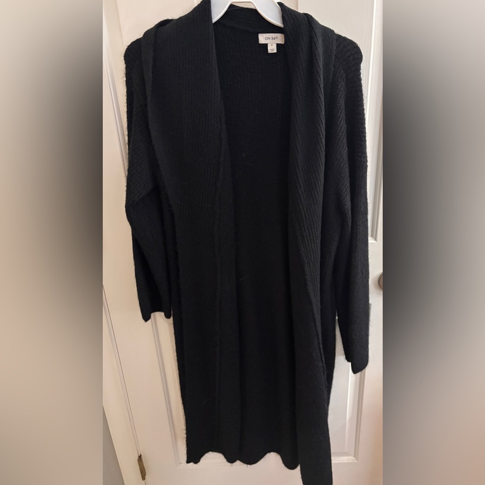 On 34th Black long cardigan size XL